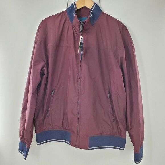 NWT$170 Perry Ellis Water Resistant Jacket Purple‎ Mens Large - Picture 1 of 6